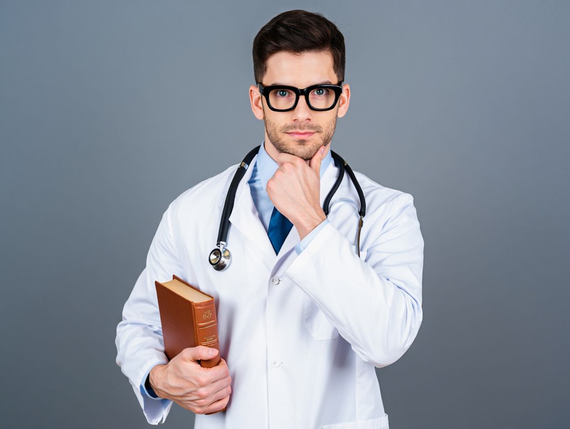Врач с книгой в руках